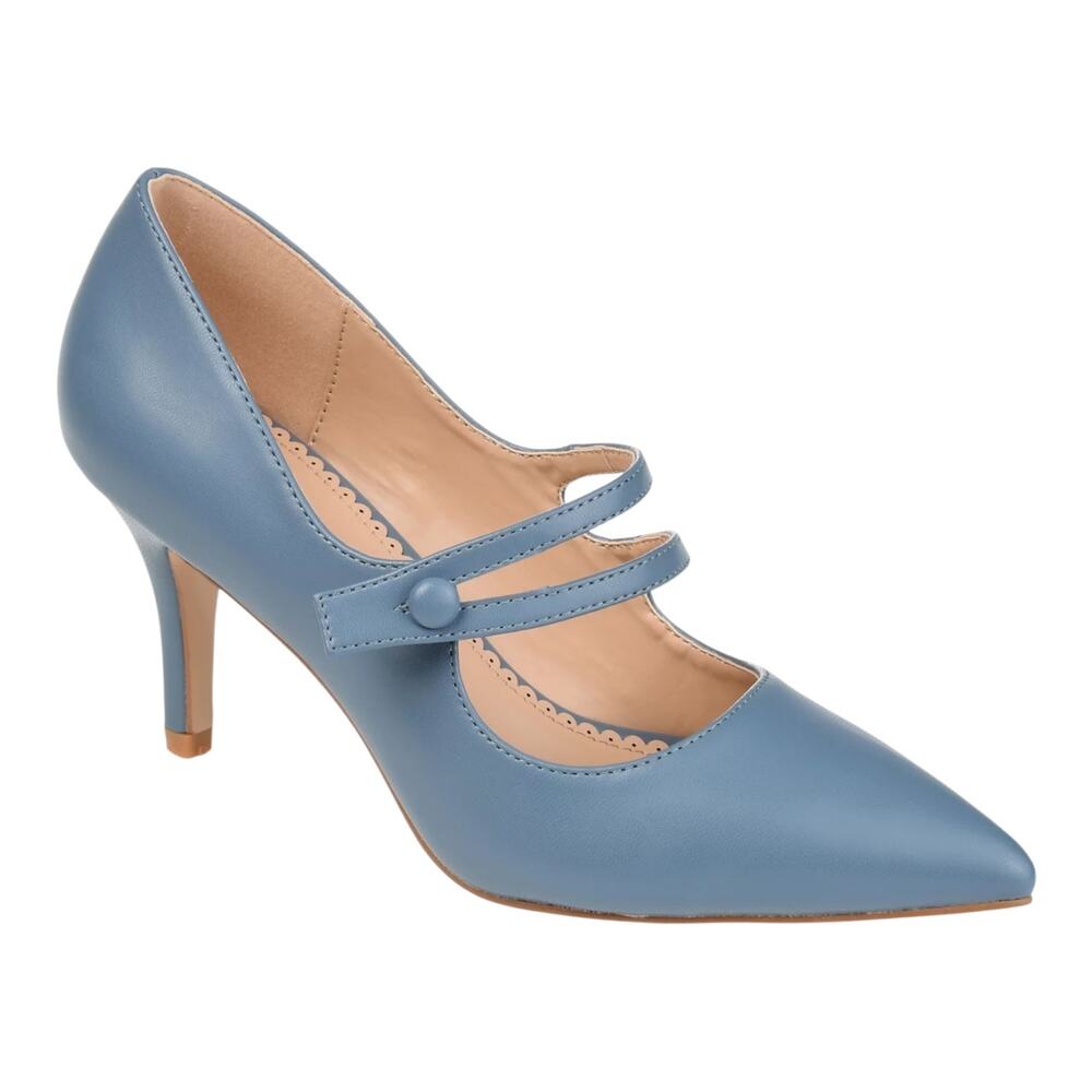 Journee Women's Sidney Mary Jane High Heel Pumps Blue Size 8 1/2 N